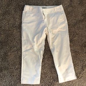 Banana Republic Off White Capri Cropped Pants Sz14